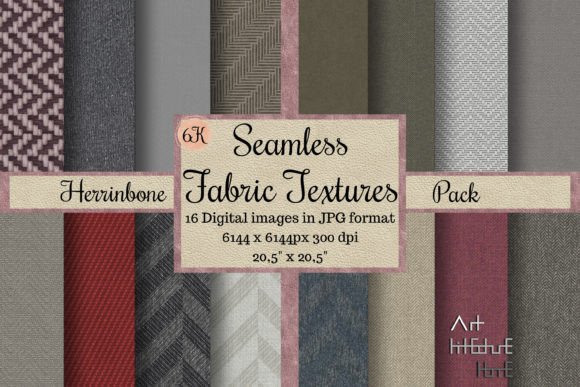 6K Seamless Fabric Texture - Herringbone for Digital Design