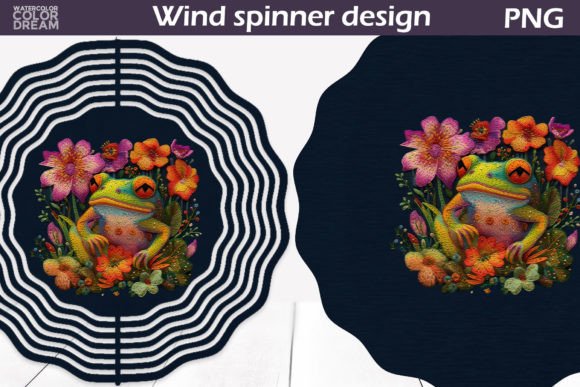 Charming Frog 3D Wind Spinner Designs for Creative Projects