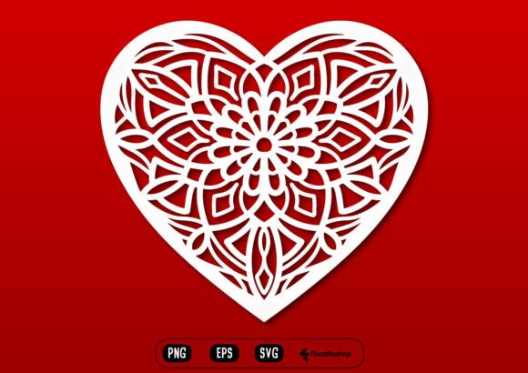 Elegant Heart Mandala Floral SVG for Luxury Crafts