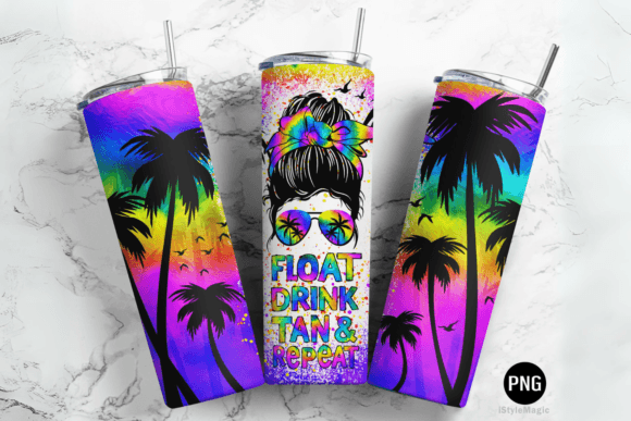 Float Drink Tan Repeat: Your Instant Summer Tumbler Design
