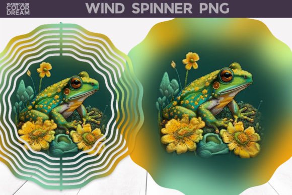 Frog Flowers Wind Spinner: Enchanting Nature Designs