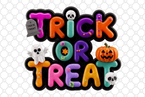 Halloween PNG, Trick or Treat PNG - 007: A Charming 3D Clipart