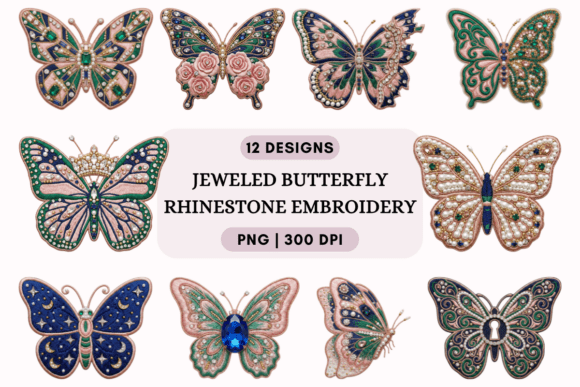 Jeweled Butterfly Rhinestone Embroidery: A Royal Collection