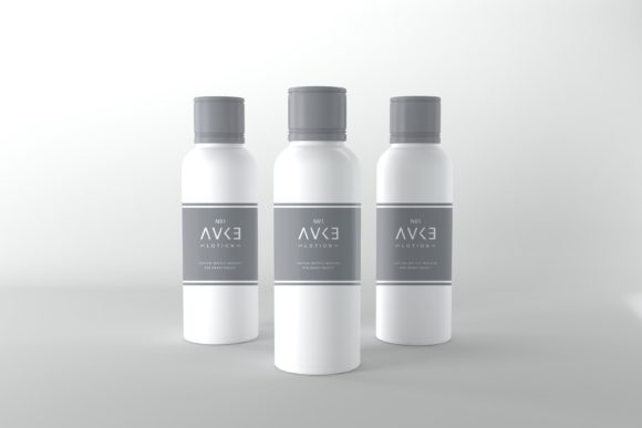 Lotion Three Bottle Mockup: A Realistic Design Showcase