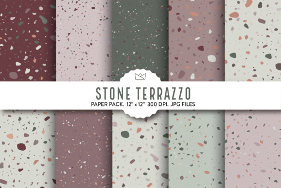 Stone Terrazzo Digital Paper: A Collection of Nordic Textures